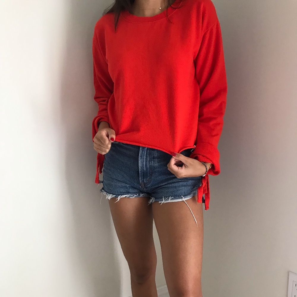 Treasure & Bond Crew Neck with Tie Sleeves